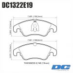 Колодки тормозные DC1322E19 DC Brakes RT.2