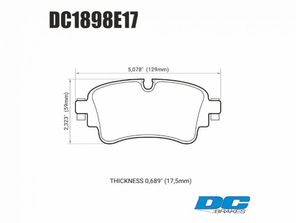 Колодки тормозные DC1898E17 DC brakes RT.2