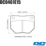 Колодки тормозные DC0461E15 DC Brakes RT.2