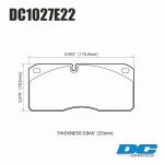 Колодки тормозные DC1027E22 DC brakes RT.2