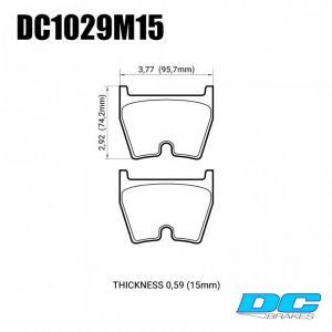 Колодки тормозные DC1029M15 DC brakes Race Track