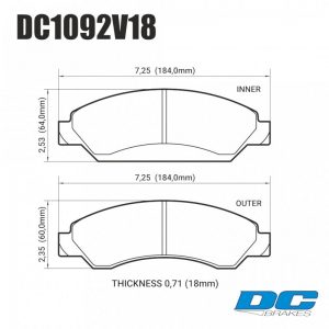 Колодки тормозные DC1092V18 DC brakes Street HD