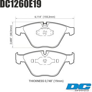 Колодки тормозные DC1260E19 DC brakes RT.2