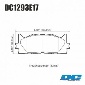 Колодки тормозные DC1293E17 DC brakes RT.2