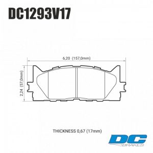 Колодки тормозные DC1293V17 DC brakes Street STR.S