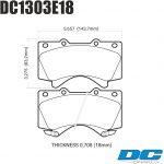 Колодки тормозные DC1303E18 DC Brakes RT.2