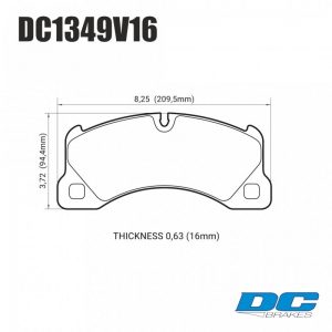 Колодки тормозные DC1349V16 DC brakes Street STR.S