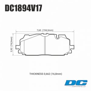 Колодки тормозные DC1894V17 DC brakes Street STR.S