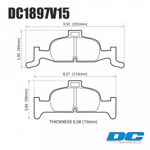 Колодки тормозные DC1897V15 DC brakes Street STR.S