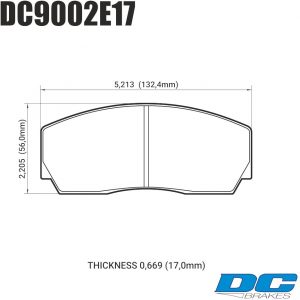 Колодки тормозные DC9002E17 DC Brakes RT.2