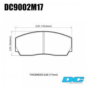 Колодки тормозные DC9002M17 DC brakes Race Track