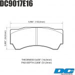 Колодки тормозные DC9017E16 DC Brakes RT.2