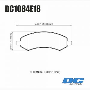 Колодки тормозные DC1084E18 DC brakes RT.2