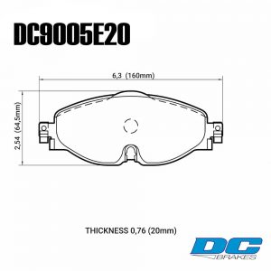 Колодки тормозные DC9005E20 DC brakes RT.2