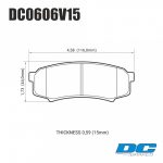 Колодки тормозные DC0606V15 DC brakes Street HD