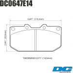 Колодки тормозные DC0647E14 DC Brakes RT.2