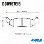 Колодки тормозные DC0967E15 DC Brakes RT.2.