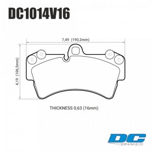 Колодки тормозные DC1014V16 DC brakes Street STR.S