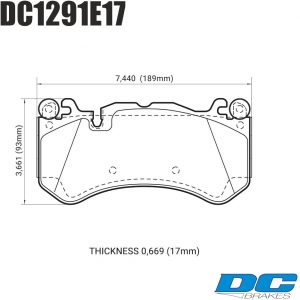 Колодки тормозные DC1291E17 DC brakes RT.2