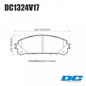 Колодки тормозные DC1324V17 DC brakes Street STR.S