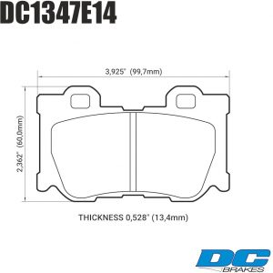 Колодки тормозные DC1347E14 DC Brakes RT.2