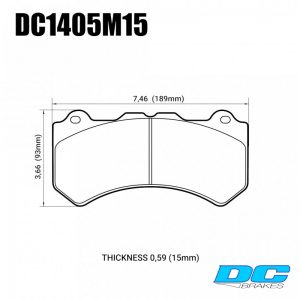 Колодки тормозные DC1405M15 DC brakes Race Track