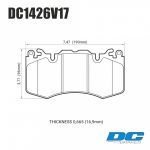 Колодки тормозные DC1426V17 DC brakes Street STR.S