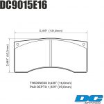 Колодки тормозные DC9015E16 DC Brakes RT.2 Alcon