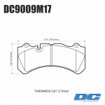 Колодки тормозные DC9009M17 DC brakes Race Track