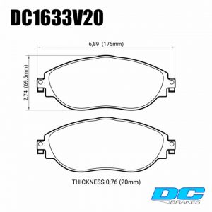 Колодки тормозные DC1633V20 DC brakes Street STR.S