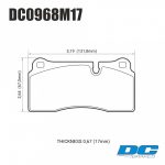 Колодки тормозные DC0968M17 DC brakes Race Track