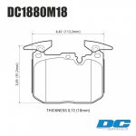 Колодки тормозные DC brakes Race Track DC1880M18