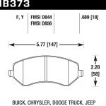 Колодки тормозные HB373F.689 HAWK HPS передние Jeep Liberty (KJ) 2002-2007