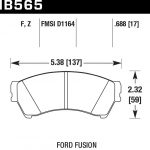 Колодки тормозные HB565F.688 HAWK HPS Mazda 6, Ford Fusion