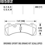 Колодки тормозные HB582N.660 HAWK HP Plus 17мм