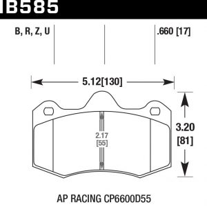 Колодки тормозные HB585B.660 HAWK HPS 5.0 (17 мм)