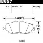 Колодки тормозные HB627F.690 HAWK HPS передние Toyota RAV4 2006-2013