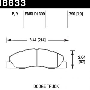 Колодки тормозные HB633P.790 HAWK Super Duty передние Dodge RAM 2500