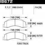 Колодки тормозные HB672Y.714 HAWK LTS передние Ford F-150 2010-2013