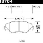 Колодки тормозные HB704F.692 HAWK HPS передние RAV4 2006-2013