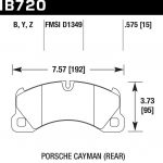 Колодки тормозные HB720Y.575 HAWK LTS передние PORSCHE CAYENNE 955, 92A; PANAMERA; TOUAREG 1LH,1LL,1LU,1LX,1LY, 1LT