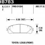 Колодки тормозные HB783P.692 HAWK Super Duty передние Toyota Highlander Hybrid