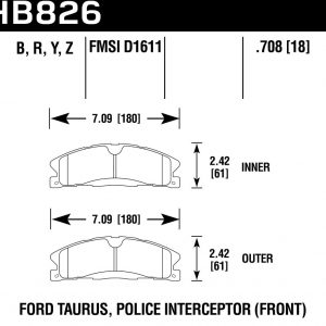 Колодки тормозные HB826Y.708 HAWK LTS передние Ford Explorer AWD