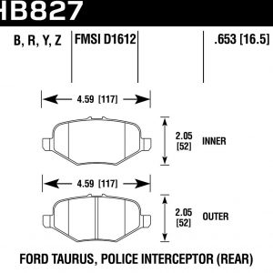 Колодки тормозные HB827Y.653 HAWK LTS задние Ford Explorer AWD