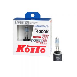 Лампа галогенная H27/1 Koito Whitebeam 12V 27W 4000K, высокотемпературная