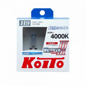 Лампа галогенная H9 Koito Whitebeam 12V 65W 4000K, высокотемпературная