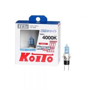 Лампа галогенная H3c Koito Whitebeam 12V 55W 4000K, высокотемпературная