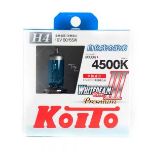 Лампа галогенная H4 Koito Whitebeam Premium 12V 60/55W 4500K, высокотемпературная